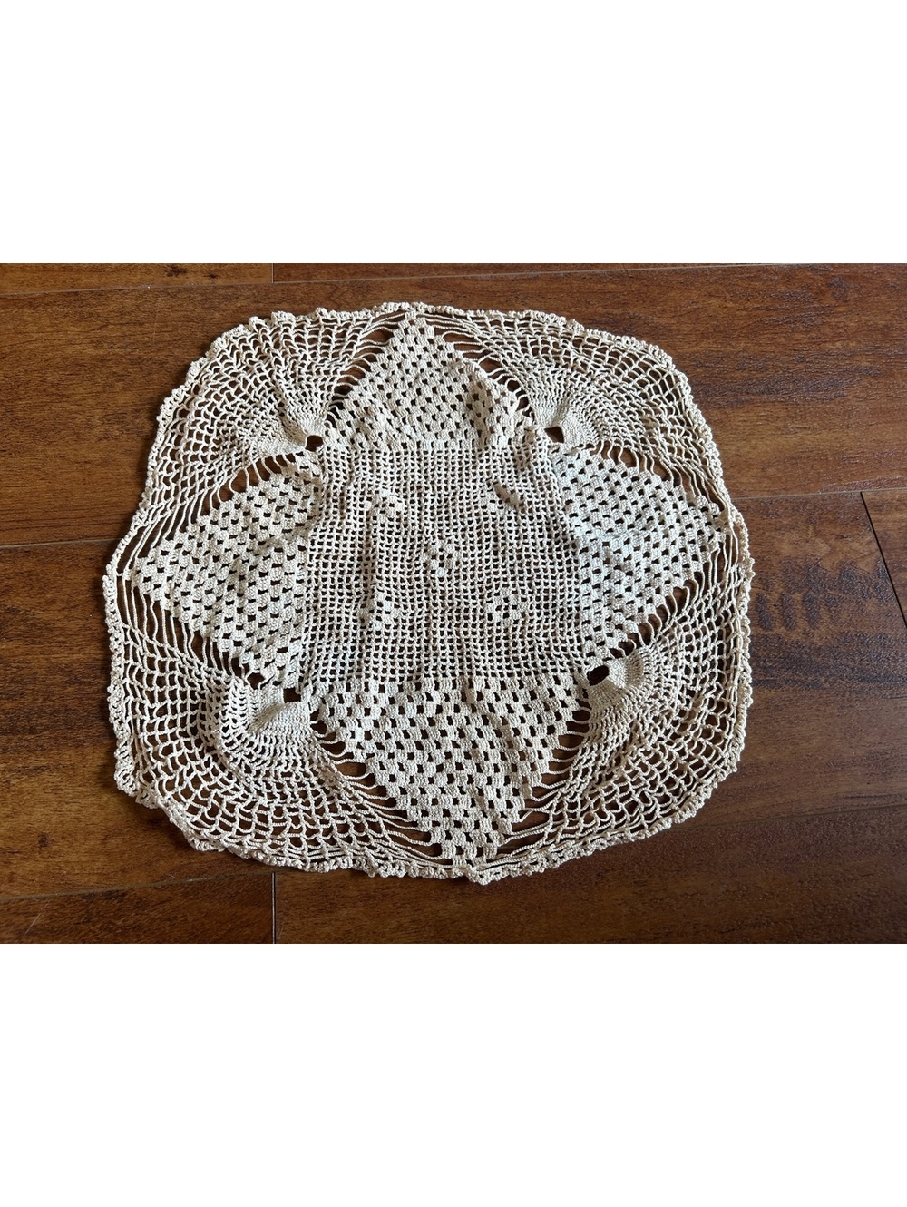 Vintage Handmade Crochet Doily Table Decor